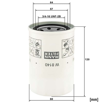 Filtru hidraulic - MANN-FILTER [W 8140]