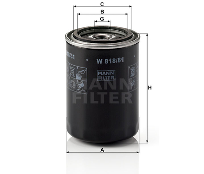 Filtru ulei - MANN-FILTER [W 818/81]