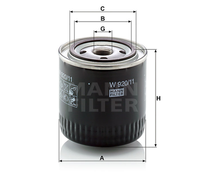 Filtru ulei - MANN-FILTER [W 920/11]