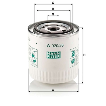 Filtru ulei - MANN-FILTER [W 920/38]