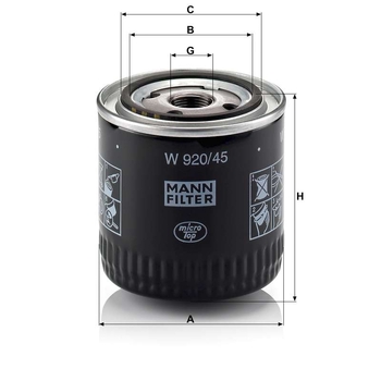 Filtru ulei - MANN-FILTER [W 920/45]