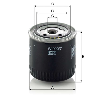 Filtru ulei - MANN-FILTER [W 920/7]