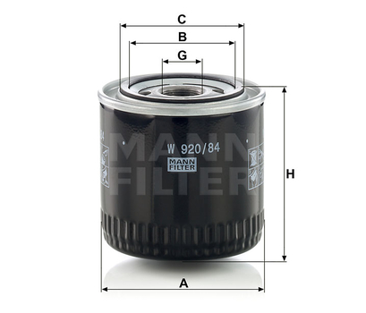 Filtru ulei - MANN-FILTER [W 920/84]