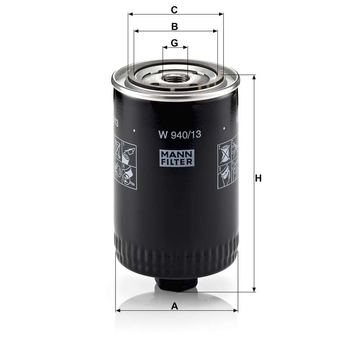 Filtru ulei motor - MANN-FILTER [W 940/13]
