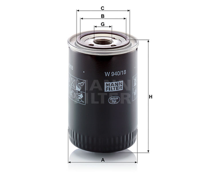 Filtru ulei - MANN-FILTER [W 940/18]