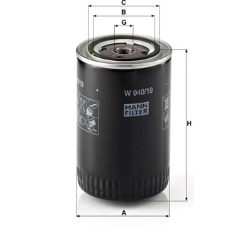 Filtru combustibil - MANN-FILTER [W 940/19]