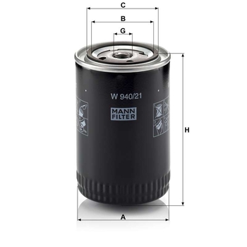 Filtru ulei - MANN-FILTER [W 940/21]