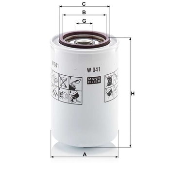 Filtru hidraulic - MANN-FILTER [W 941]
