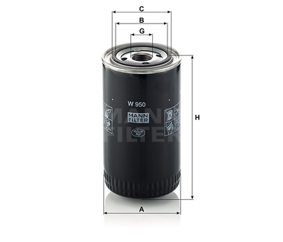 Filtru ulei - MANN-FILTER [W 950]