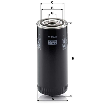 Filtru ulei hidraulic - MANN-FILTER [W 962/1]