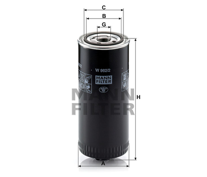 Filtru ulei - MANN-FILTER [W 962/2]