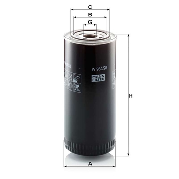 Filtru ulei - MANN-FILTER [W 962/28]