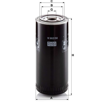 Filtru ulei motor - MANN-FILTER [W 962/58]