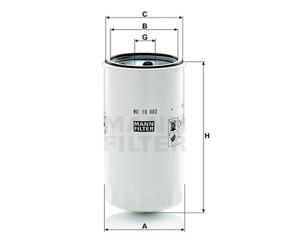 Filtru hidraulic - MANN-FILTER [WD 10 002]