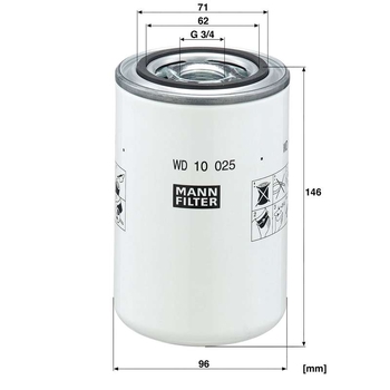 Filtru hidraulic - MANN-FILTER [WD 10 025]