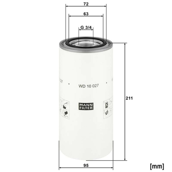 Filtru hidraulic - MANN-FILTER [WD 10 027]