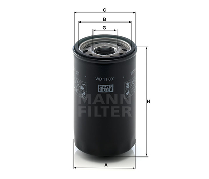 Filtru hidraulic - MANN-FILTER [WD 11 001]