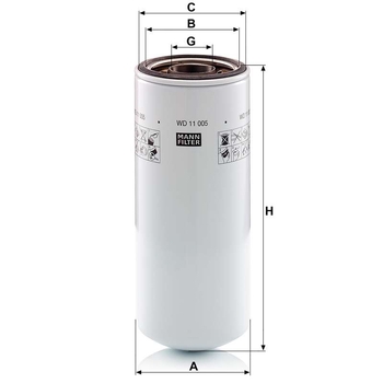 Filtru ulei - MANN-FILTER [WD 11 005]
