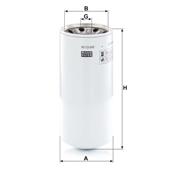 Filtru hidraulic - MANN-FILTER [WD 13 006 x]