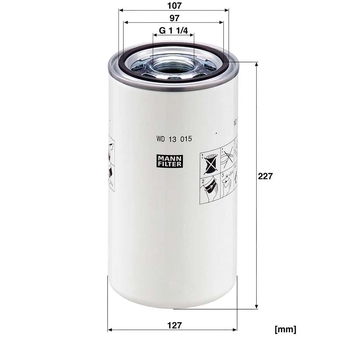 Filtru hidraulic - MANN-FILTER [WD 13 015]