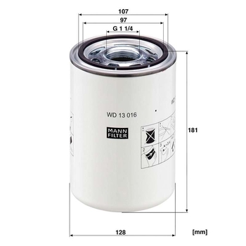 Filtru hidraulic - MANN-FILTER [WD 13 016]