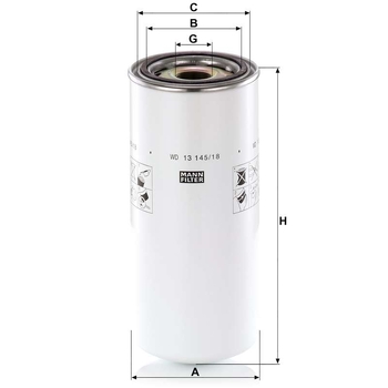 Filtru ulei - MANN-FILTER [WD 13 145/18]