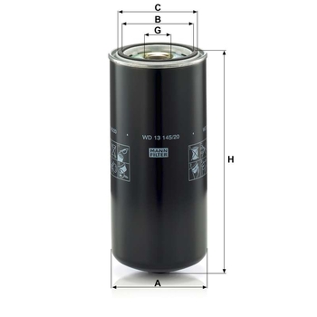 Filtru ulei motor - MANN-FILTER [WD 13 145/20]