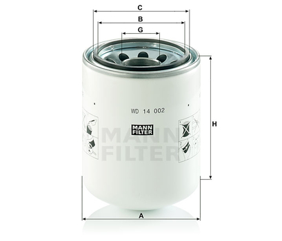 Filtru hidraulic - MANN-FILTER [WD 14 002]