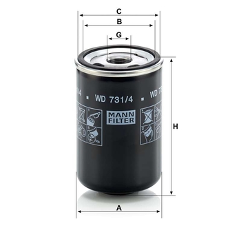 Filtru ulei motor - MANN-FILTER [WD 731/4]