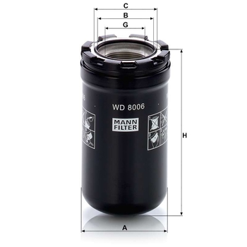 Filtru hidraulic - pilotaj - MANN-FILTER [WD 8006]