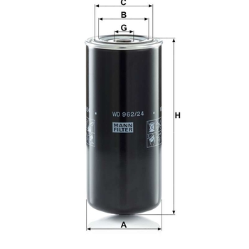 Filtru ulei motor - MANN-FILTER [WD 962/24]