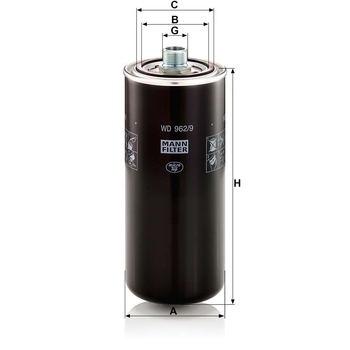 Filtru hidraulic - transmisie - MANN-FILTER [WD 962/9]