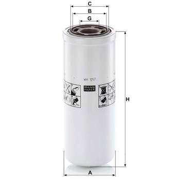 Filtru hidraulic - MANN-FILTER [WH 1257]