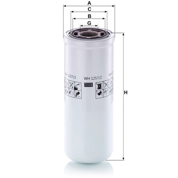 Filtru hidraulic - MANN-FILTER [WH 1257/2]