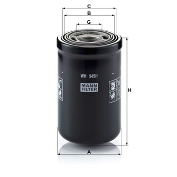 Filtru hidraulic - MANN-FILTER [WH 945/1]
