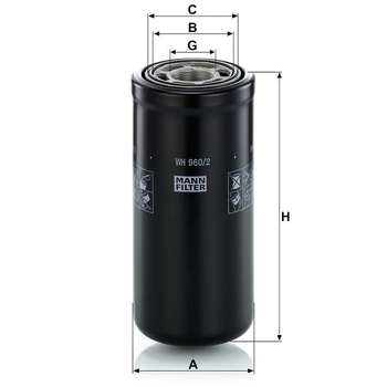 Filtru hidraulic - MANN-FILTER [WH 960/2]
