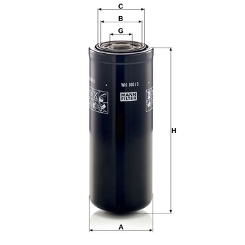 Filtru hidraulic - MANN-FILTER [WH 980/3]