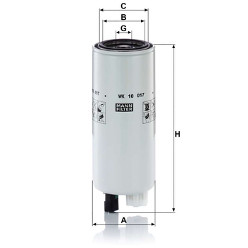 Filtru combustibil - MANN-FILTER [WK 10 017 x]