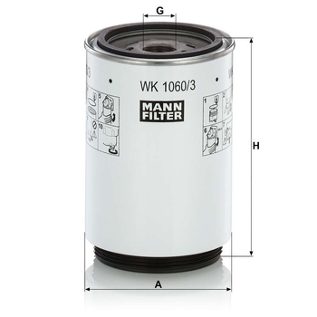Filtru combustibil - MANN-FILTER [WK 1060/3 x]