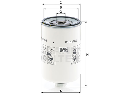 Filtru combustibil - MANN-FILTER [WK 1150/2]