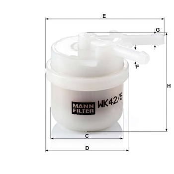 Filtru combustibil - MANN-FILTER [WK 42/5]