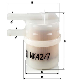 Filtru combustibil - MANN-FILTER [WK 42/7]