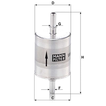 Filtru combustibil - MANN-FILTER [WK 52/1]
