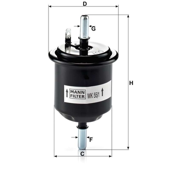 Filtru combustibil - MANN-FILTER [WK 55/1]
