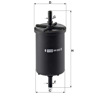 Filtru combustibil - MANN-FILTER [WK 6002]