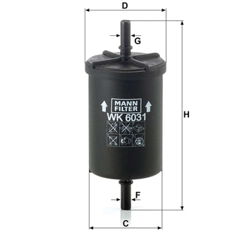 Filtru combustibil - MANN-FILTER [WK 6031]