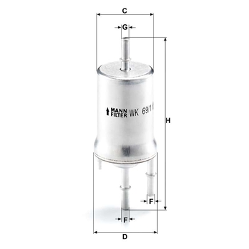Filtru combustibil - MANN-FILTER [WK 69/1]