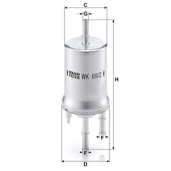 Filtru combustibil - MANN-FILTER [WK 69/2]