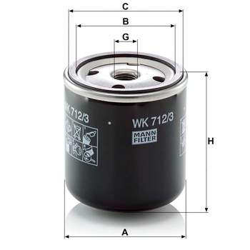 Filtru combustibil - MANN-FILTER [WK 712/3]