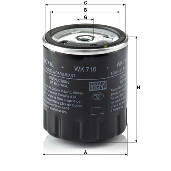 Filtru - MANN-FILTER [WK 716]